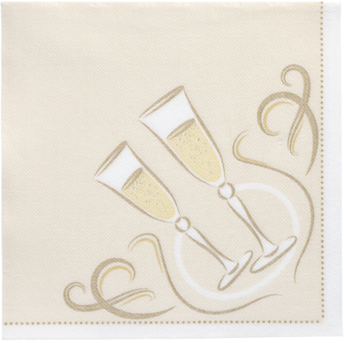 50 Servetten ROYAL Collection 1/4 vouw 40 cm x 40 cm goud Festive Moments