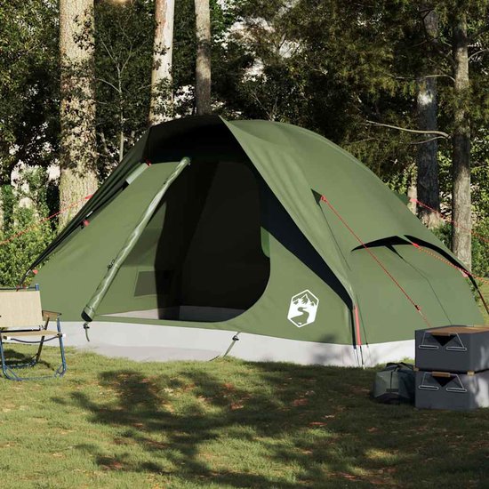 vidaXL Koepeltent - 6-persoons - Waterdicht - Olijfgroen Kampeertent - Koepeltent - Familietent - Tent Groen - Buitenleven van Vidaxl — afbeelding 4