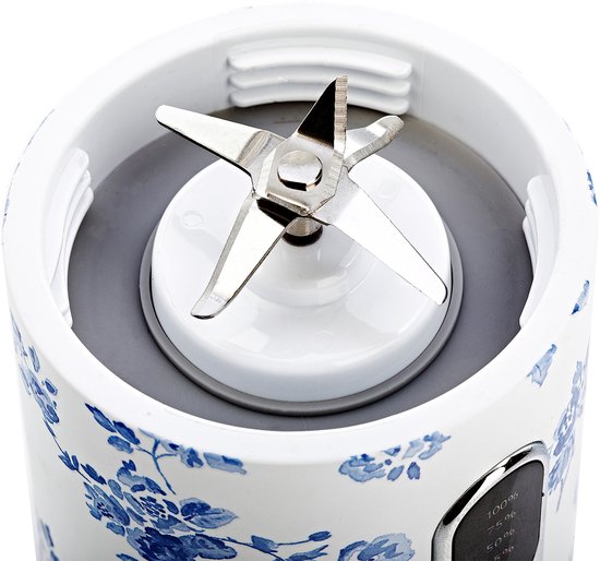 Laura Ashley - 100-watt draagbare smoothiemaker met 450ml beker en USB-oplaadfunctie - China Roos - ByVQ van Merkloos — afbeelding 4