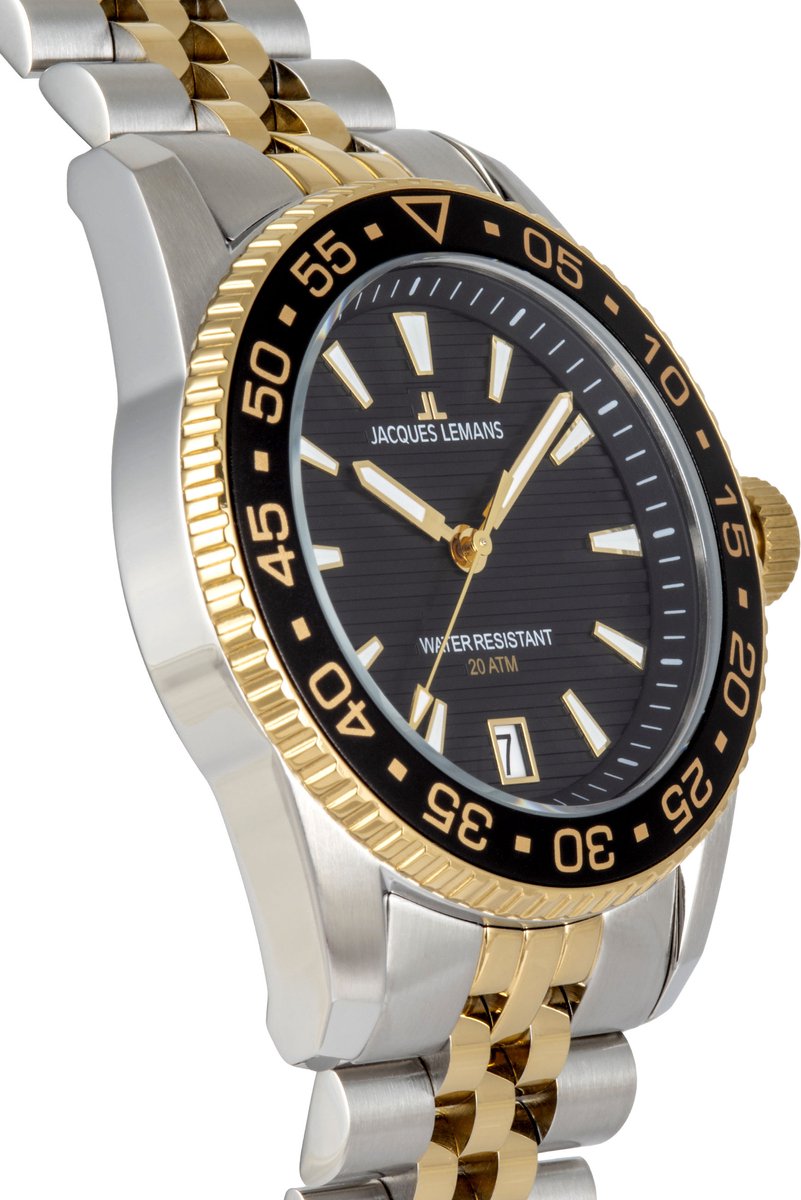 Datum horloge Liverpool Diver Black - Gold