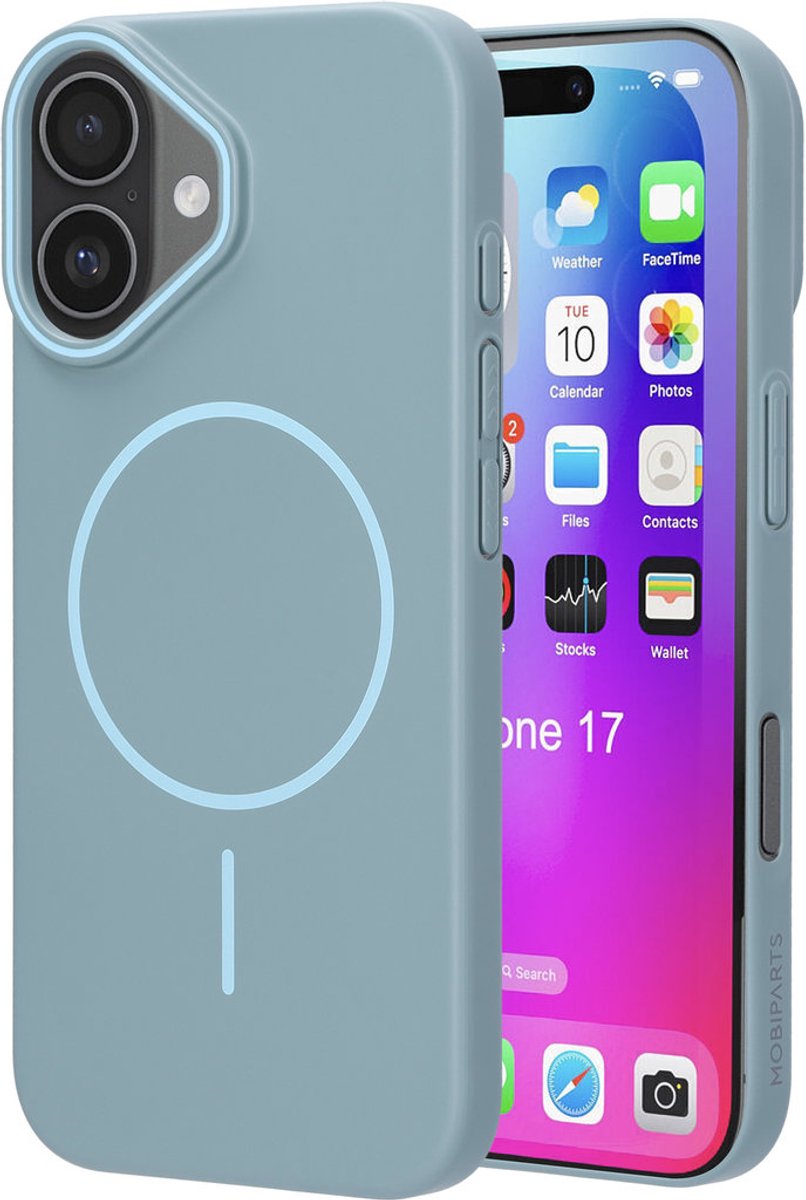 Mobiparts Slim Line Case geschikt voor Apple iPhone 17 - MagSafe Sage - Groen