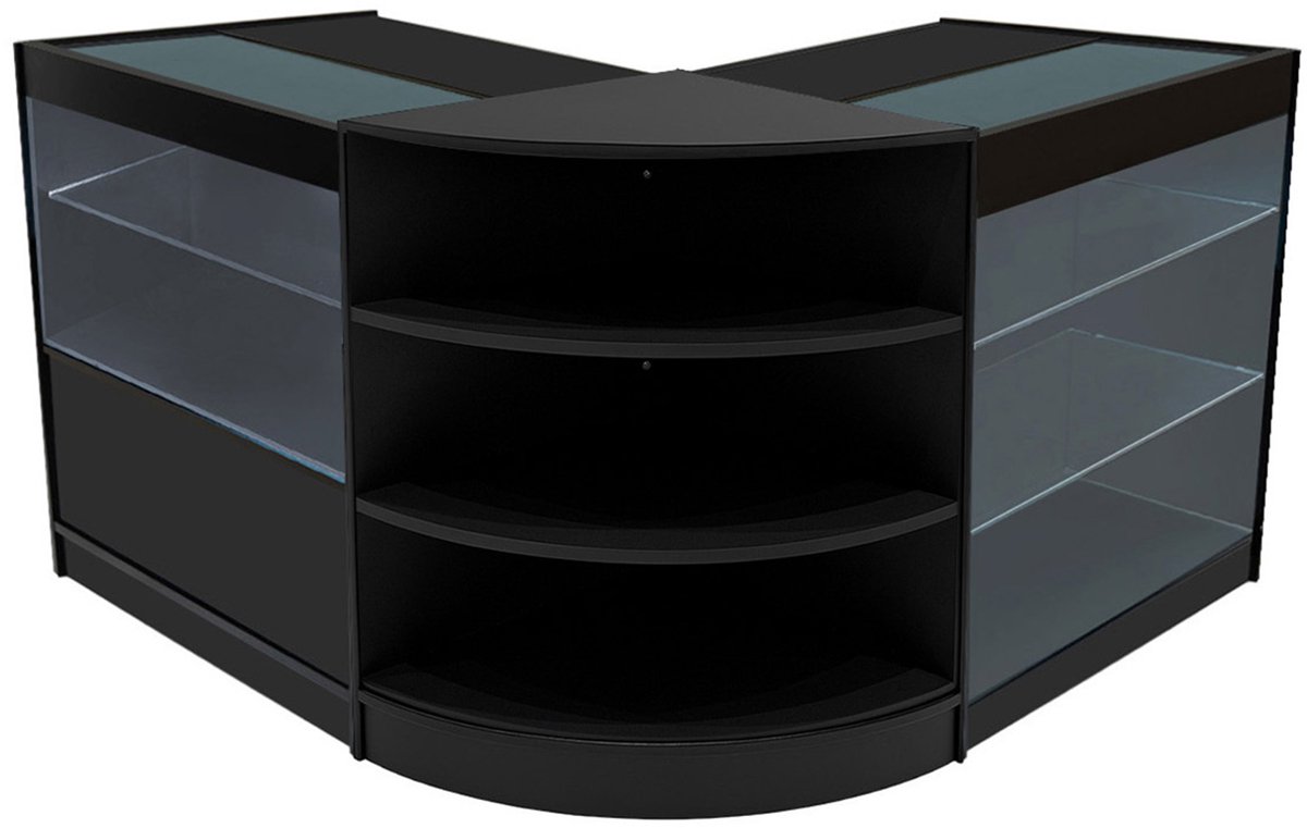 Calliope led-toonbankset - zwart - 90x90x60 + 90x60x60 - 8 rekken