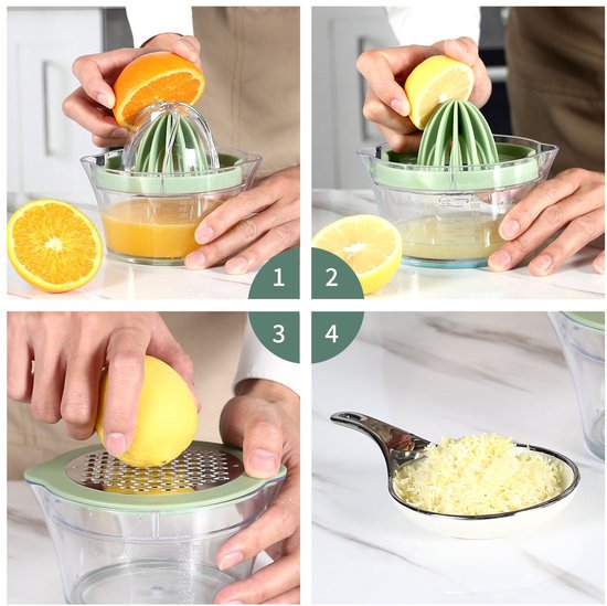 1 item - Sapcentrifuge - Handmatig draagbaar - Multifunctionele sapcentrifuge - Geschikt voor sapkraampjes - Groente- en fruitsap voor thuis - Groen van Merkloos — afbeelding 3