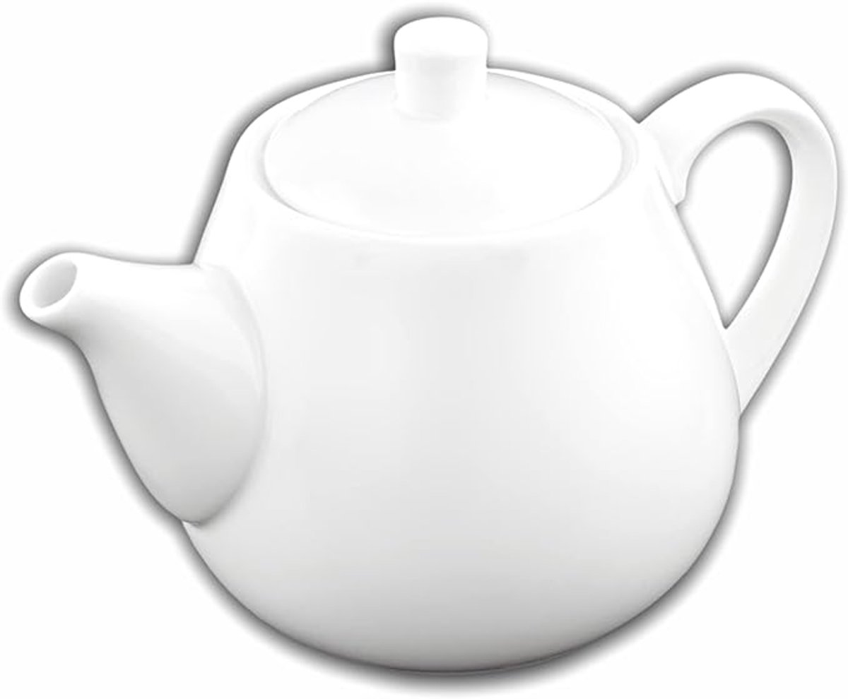 Wilmax - Porseleinen Theepot - 1000 ml in Geschenkdoos - Glas - 1 Stuk