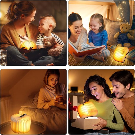 Opvouwbare LED Boeklamp met Oplaadbare USB-C en Warm Wit Licht - Perfect voor Cadeaus en Thuisdecoratie van Gingko — afbeelding 4