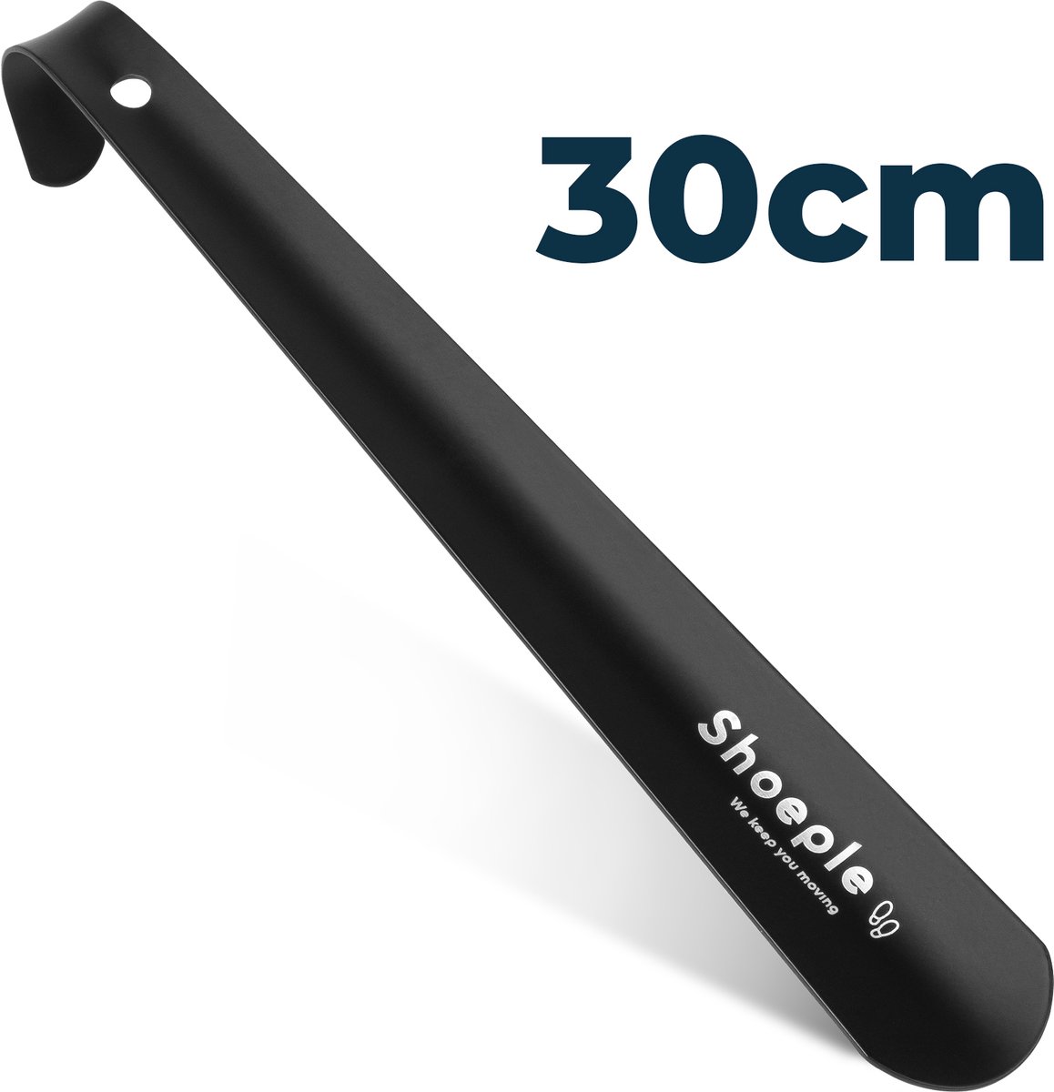 Shoeple Schoenlepel - 30cm Lang - RVS Duurzaam en extra sterk - Zwart