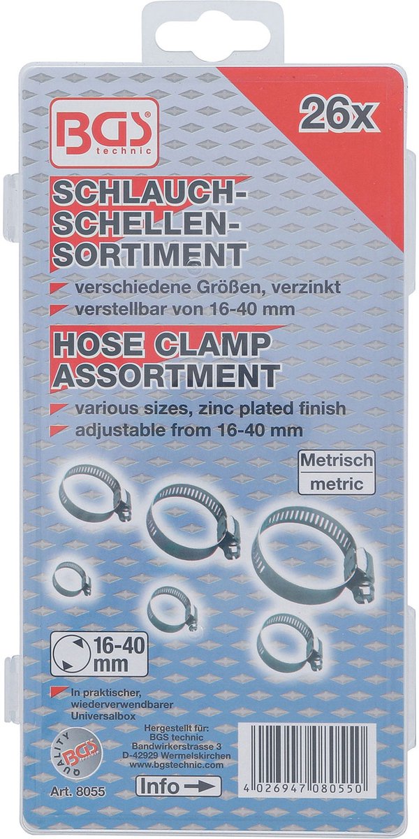 Slangklem - Slangklemmen in Box (26 delig) van Höfftech — afbeelding 2