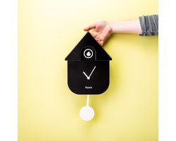 Fisura - Klok - Koekoeksklok Cuckoo House | zwart - witte slinger
