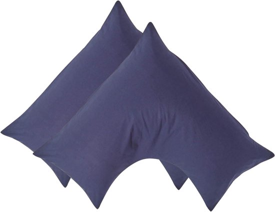 Hoeslaken katoen marineblauw 160 x 200 cm JANBU