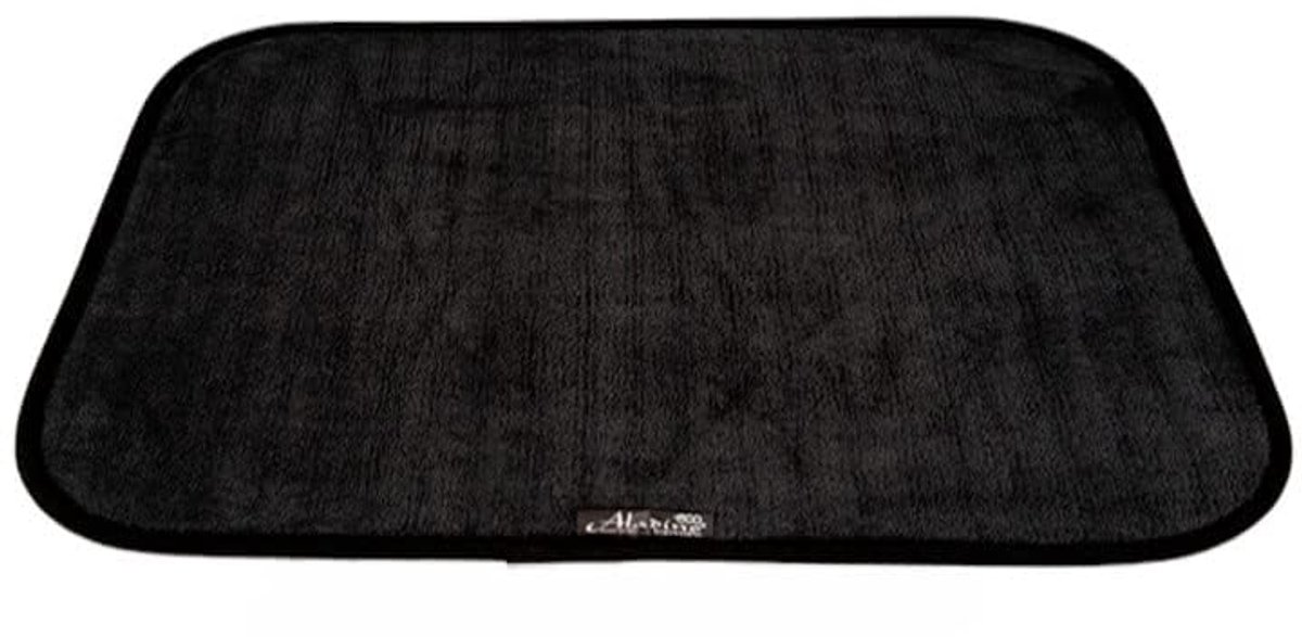 Aladino Il Tappeto Magico – Antislip Deurmat 65 x 100 cm – Zwart – Ultra-absorberend Microvezel – Wasbaar – 3 mm – Made in Italy