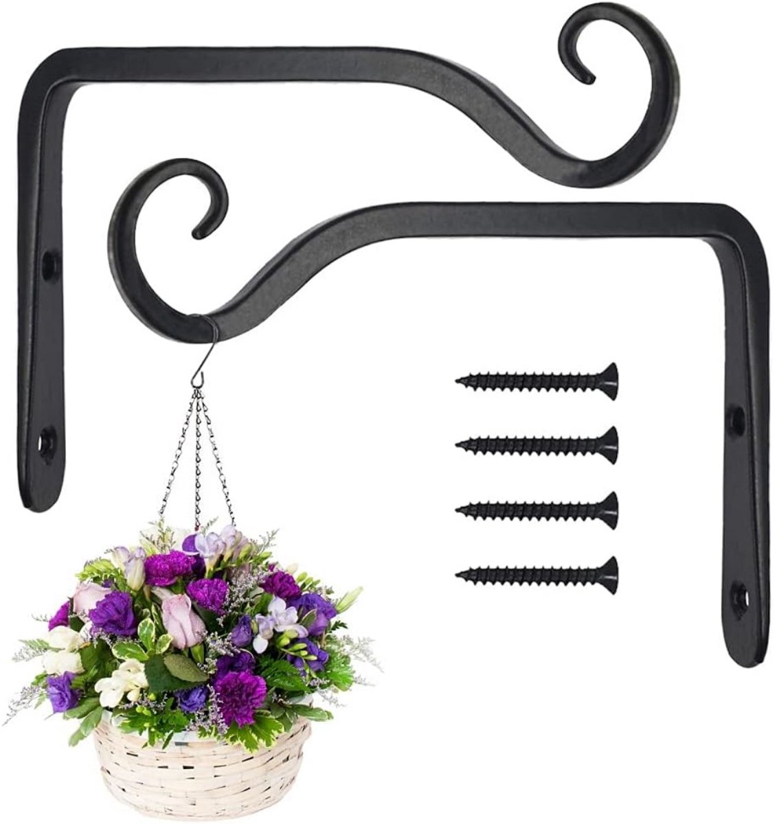 EXCITAT Plantenstandaard - Hangmandstandaard - Metalen wandhaak - Hangmand wandhaak - 15 c