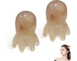 Hoofdmassage - Scalp Massager - 2 Stuks Hoofd Massage Tool - Haar Kam en Schraper - Chinese Hoofd Spa Gereedschap - voor Diepe Ontspanning - Geschikt voor Hele Lichaam