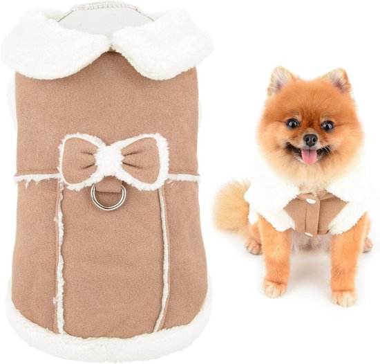 Puppia Hondenjassen voor kleine en middelgrote honden - waterdichte hondenjas met harnas - gevoerd met fleece voor aangename warmte, zwart