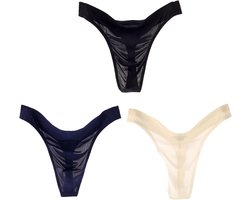Sexy Heren String Tanga Ondergoed - Low Rise G-String in Ice Silk