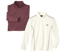 ATLAS FOR MEN - Set van 2 coltruien Snow - Heren - Verkrijgbaar in grote maten - L