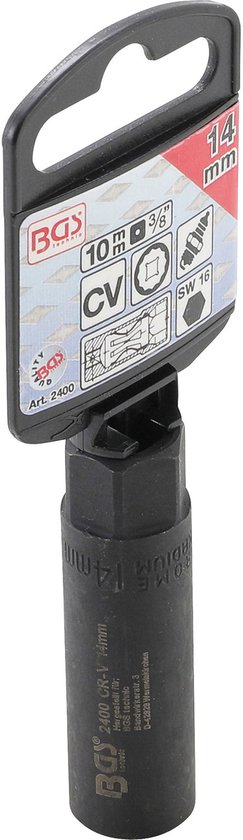Clé à douille pour bougie d'allumage BGS 3/8", douille pour bougie d'allumage | 14 mm | paroi extra fine