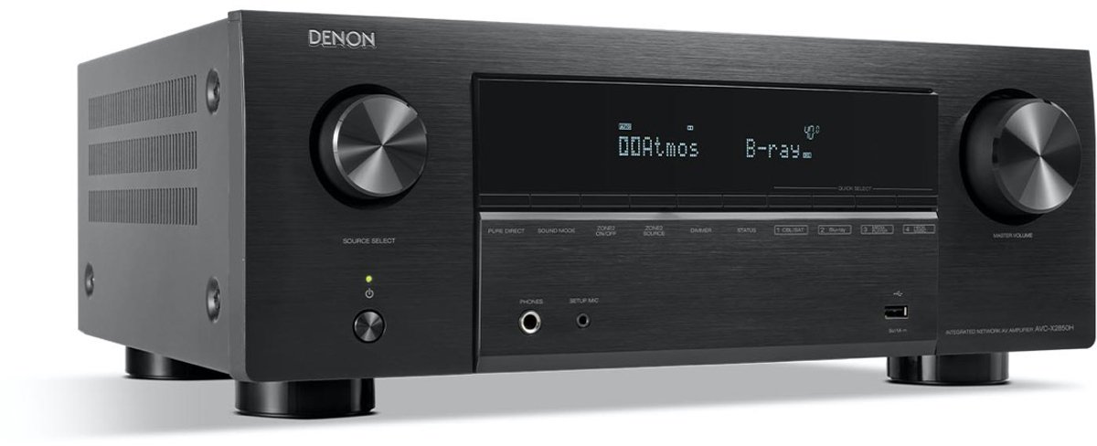 Denon: AVC-X2850H 7.2-kanaals 8K Surround Receiver - Zwart