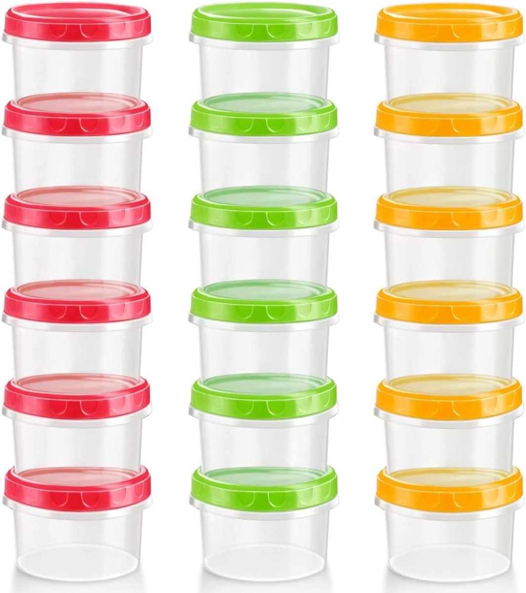18 Stuks Herbruikbare Vershouddozen met Deksel - 250 ml, Lekvrij, Vaatwasser- en Magnetronbestendig