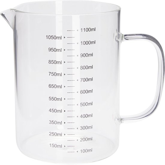 WMF Maatbeker 1,0l met 4 maateenheden Gourmet hittebestendig glas (1000 ml WMF Maatbeker 1,0l met 4 maateenheden Gourmet hittebestendig glas (1000 ml