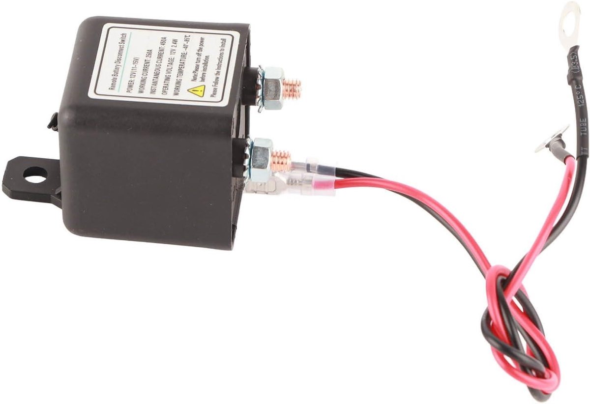 Externe Batterij-ontkoppelingsschakelaar, Auto-accu-ontkoppelingsschakelaar Power Cut Off Kill-schakelaar met Afstandsbediening Koperen Aansluiting voor Auto's 75mAh DC11-15V