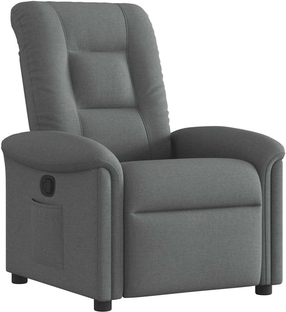 vidaXL Fauteuil - verstelbaar - stof - donkergrijs
