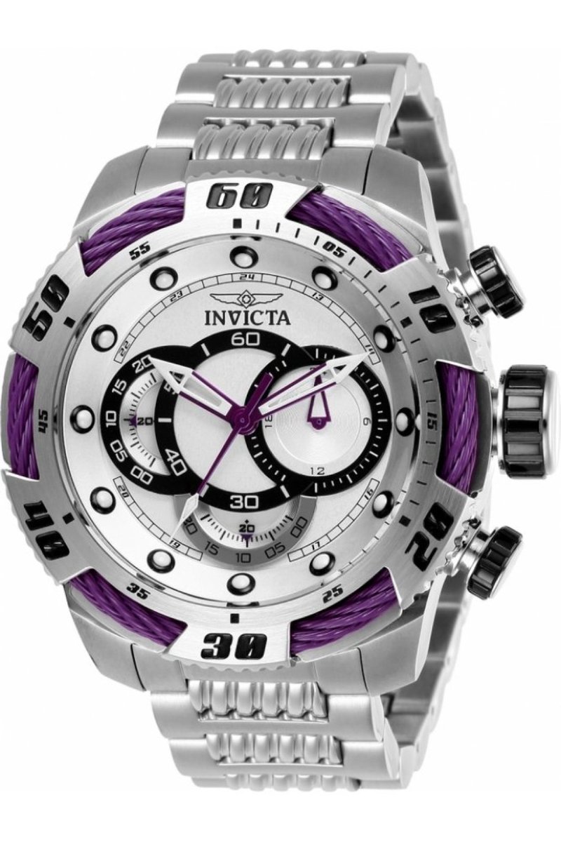 Invicta Speedway 27060 Heren Horloge - Waterdicht - Analoog - Quartz Uurwerk - Roestvrij Staal met zilveren Wijzerplaat - 50mm