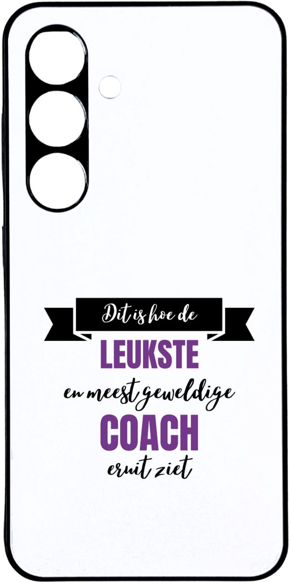 Hacebo® - Leukste coach eruit ziet telefoonhoesje - Coach - beste coach - telefoonhoesjes - sport - verjaardagscadeau - klein cadeautje - kado - gift - geschenk - verrassing - hoesje geschikt voor Samsung Galaxy S24
