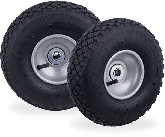 4x steekwagenwiel 3.00-4 - reserveband - staal - luchtband - bolderkarwiel