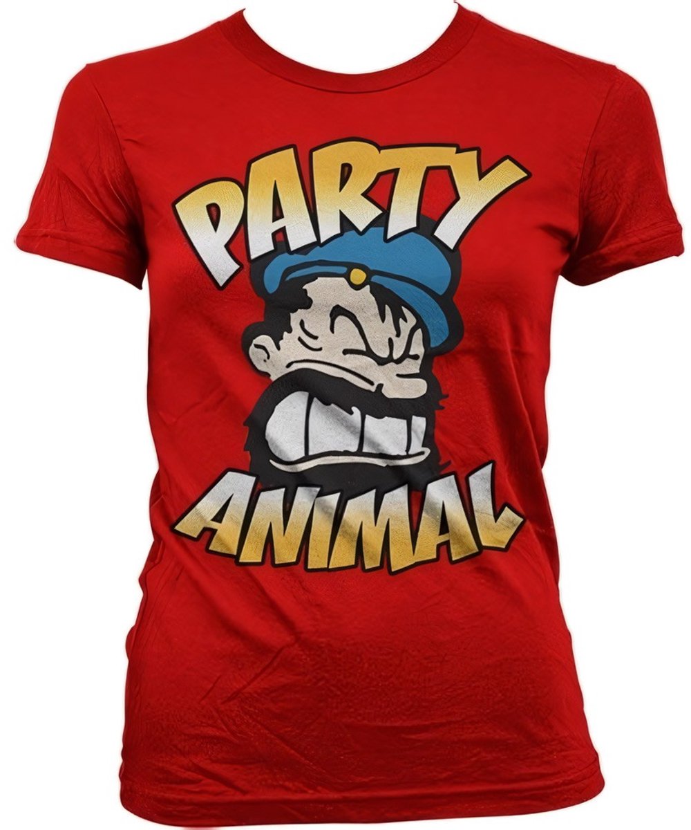 Popeye Brutos Party Animal Girly T-Shirt Damen Red-L