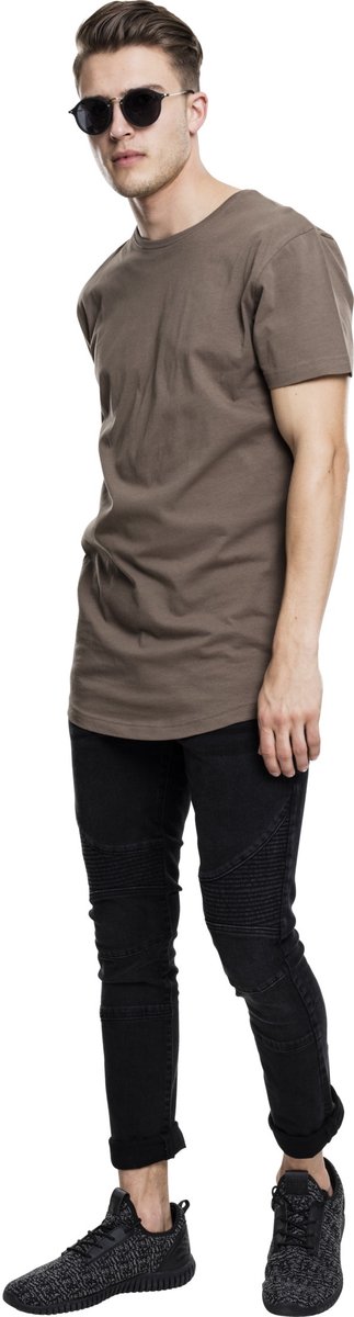 Urban Classics Shaped Long Heren T-shirt XS Bruin