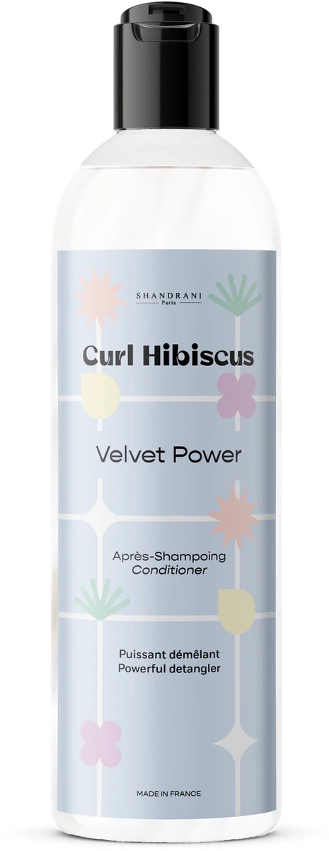 SHANDRANI Curl Hibiscus Velvet Power – Lichtgewicht verzorging voor veerkrachtige, glanzende krullen, 250ML