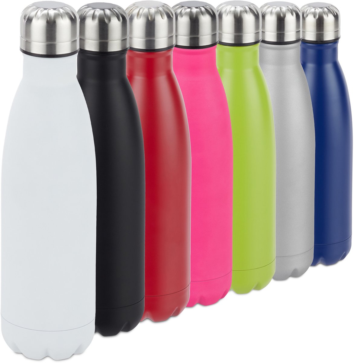 2 x Thermosfles - drinkfles - thermosbeker isolerend - isoleerfles - 0,5 l wit – foto 3