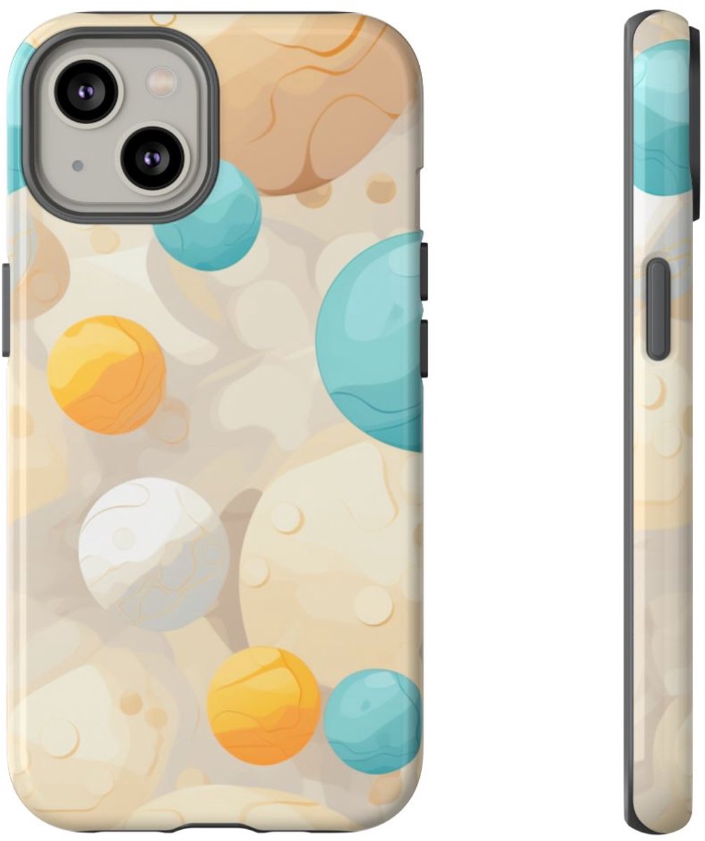 Kleurrijke Marmeren Bollenpatroon – Telefoonhoesje Geschikt voor iPhone 14
