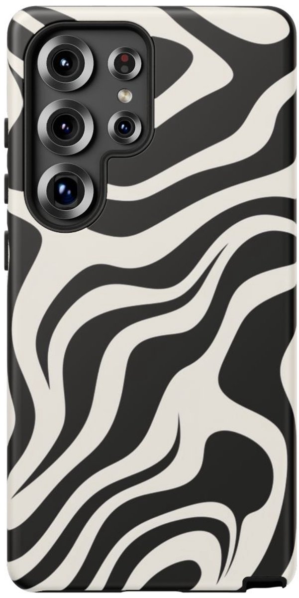 Zwart-Wit Abstract Zebra-Patroon – Telefoonhoesje Geschikt voor Samsung Galaxy S25 Ultra