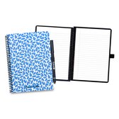 Carnet effaçable Bambook Leaf - Blauw Breeze - A5 - Pages lignées - Carnet tableau blanc durable et réutilisable - Avec 1 marqueur offert