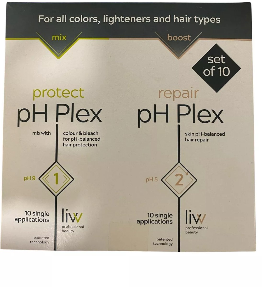 pH Plex Steps 1&2 Protect & Repair Hair Care Treatment 10x15ml No.2-10x7ml No.1