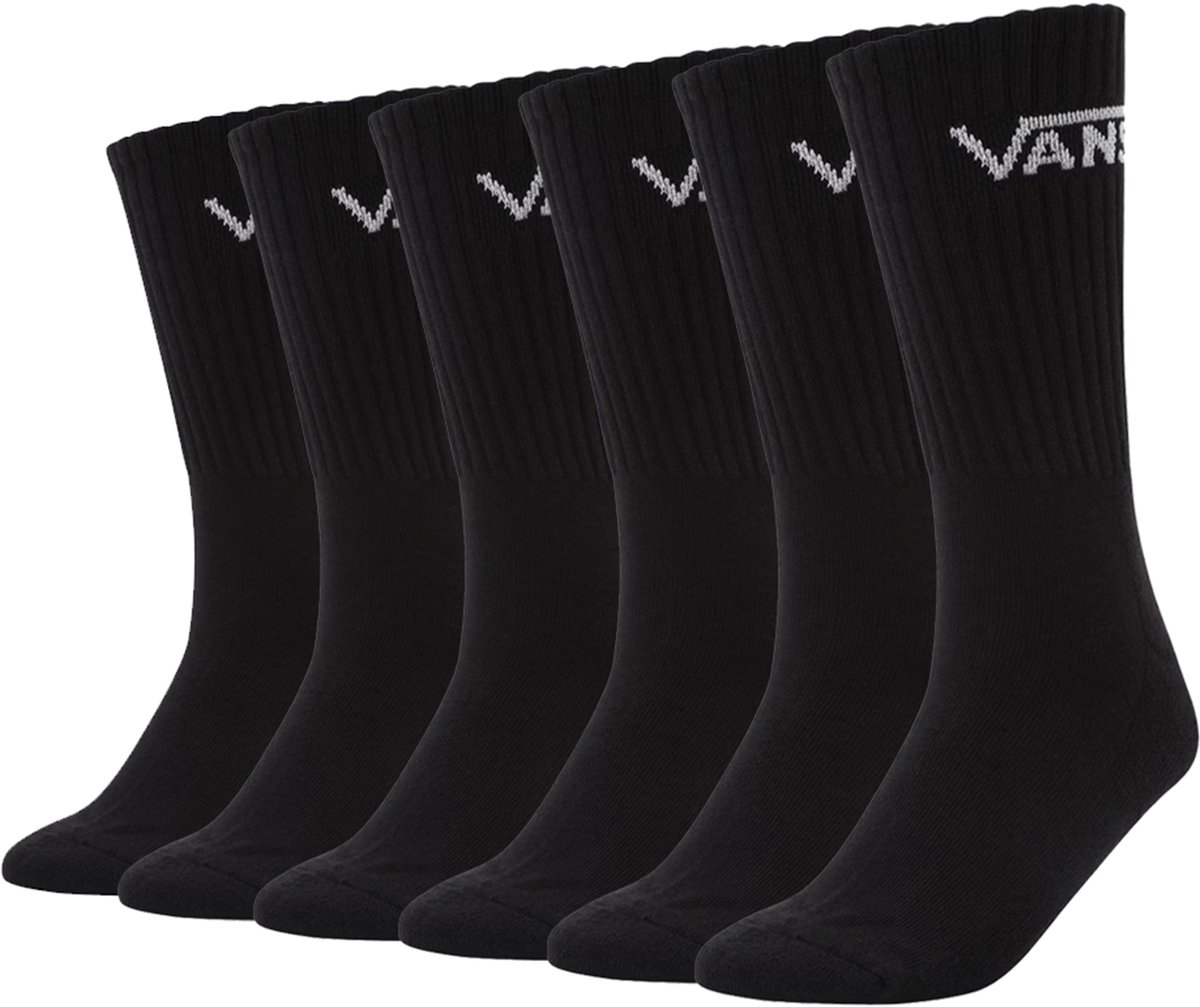 6 paar Vans Classic Crew sportsokken Tennissokken VN000 QCB Zwart
