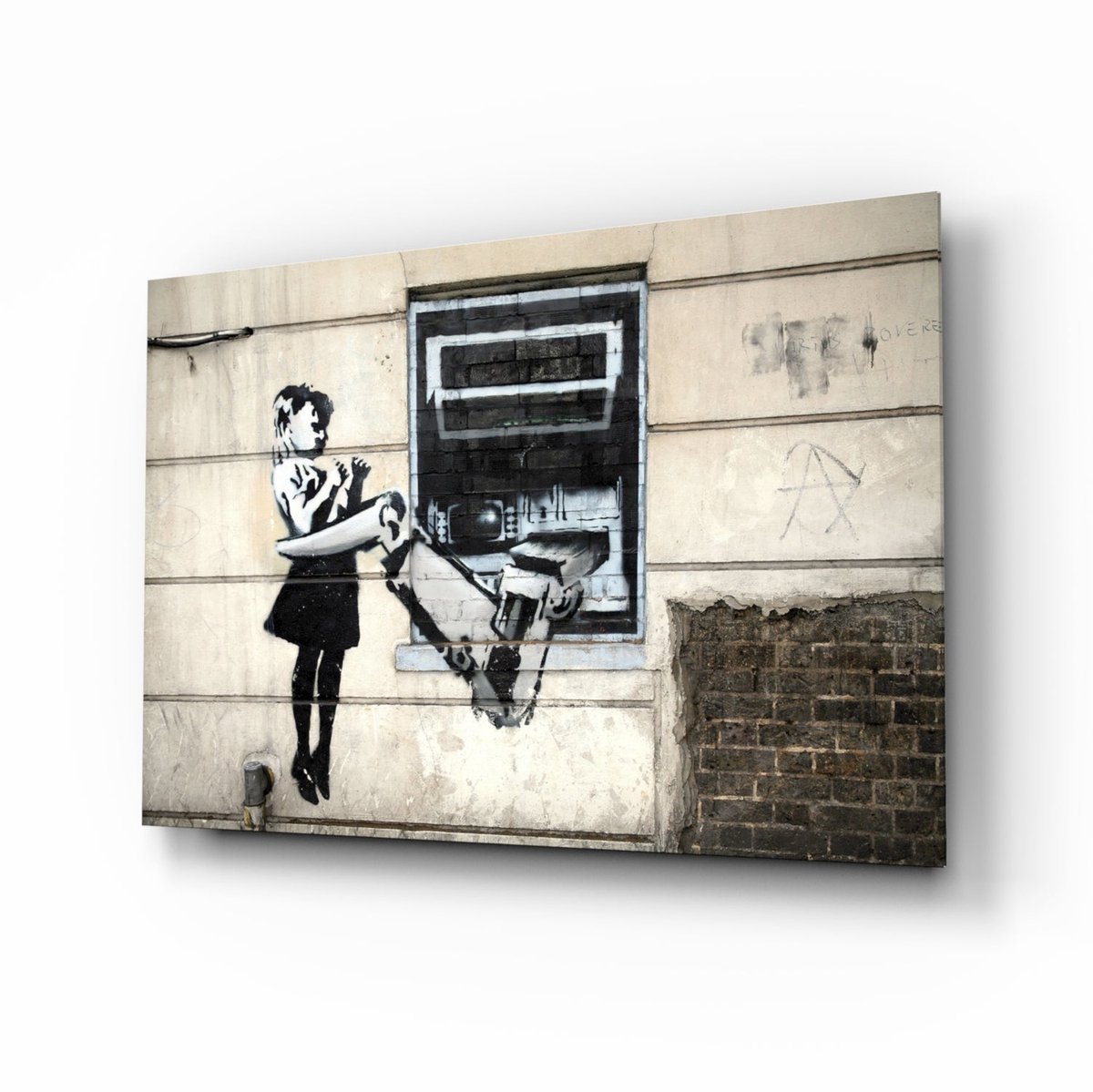 Insigne Art Glasschilderij – Street Art Graffiti – Future ATM Grijs