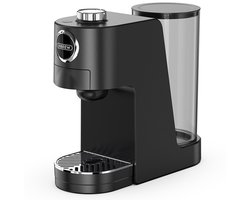HiBREW H3C 3-in-1 capsule-koffiezetapparaat, 20 bar pomp, warme/koude koffie, 7 temperatuurregelaars, 1,4 l watertank, voor DG/NS-capsules en gemalen koffie - zwart
