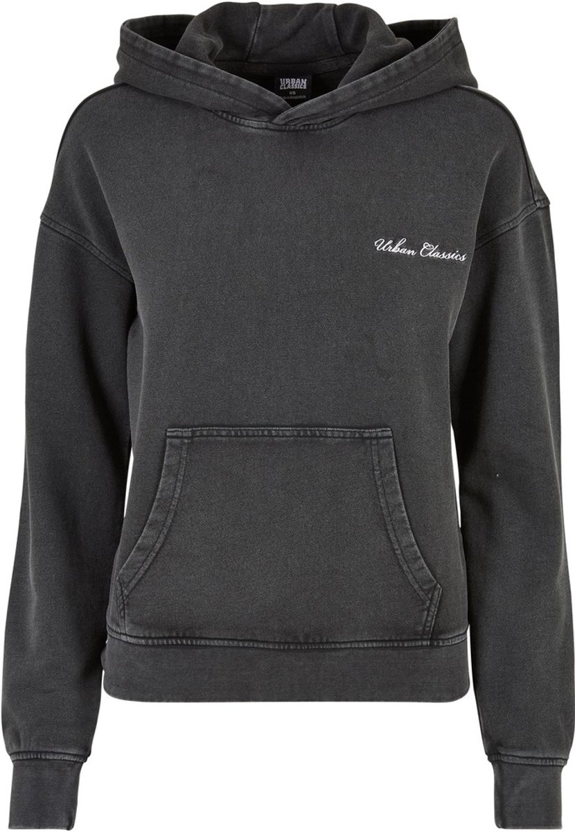 Urban Classics Small Embroidery Terry Hoodie/trui M Zwart