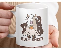Mok, Bull Sheet Ghost Cow Halloween Mug, Funny Halloween Mug, Halloween, Cow Mug, Ghost Mug, Herfst mok, Grappige mok, Cadeau idee