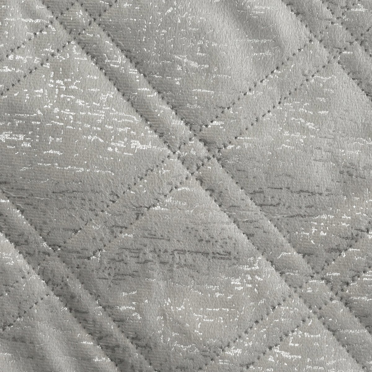 LUIZ BLINK Plaid 170x210cm Zilver - Gewatteerd velours met glanzende print