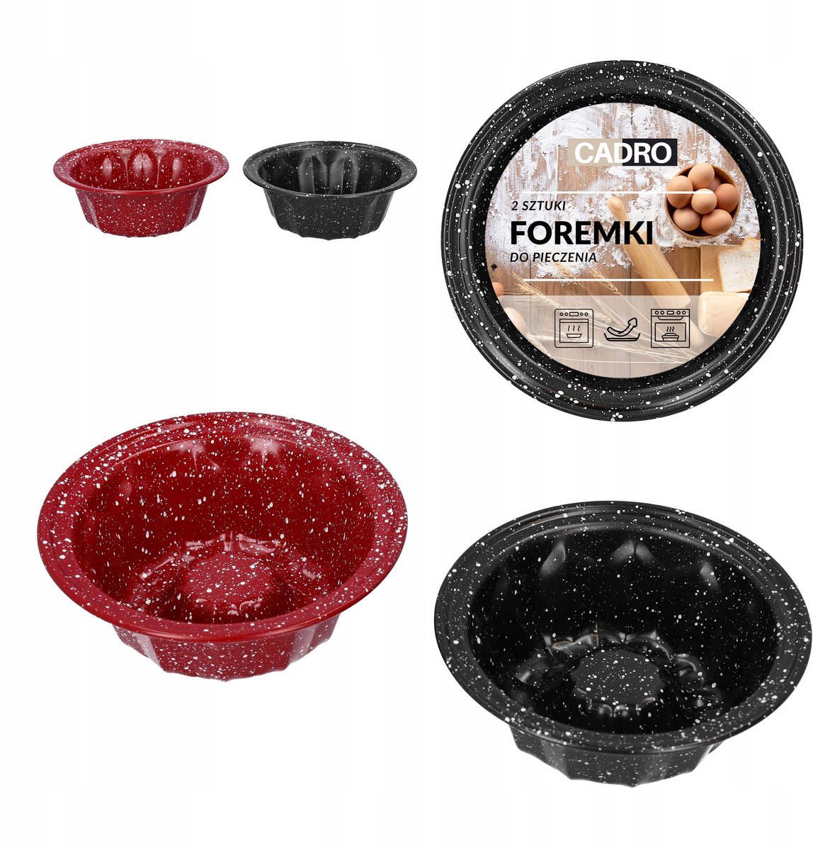 Mini Bakvorm Set 2 Stuks 12cm - Anti-aanbaklaag - Ideaal voor Airfryer