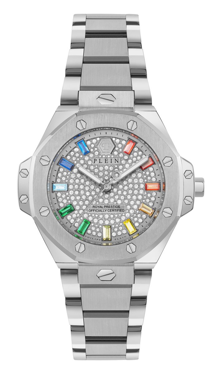 Philipp Plein Plein Royal Prestige PW4FA0425 Horloge - Staal - Zilverkleurig - Ø 33 mm