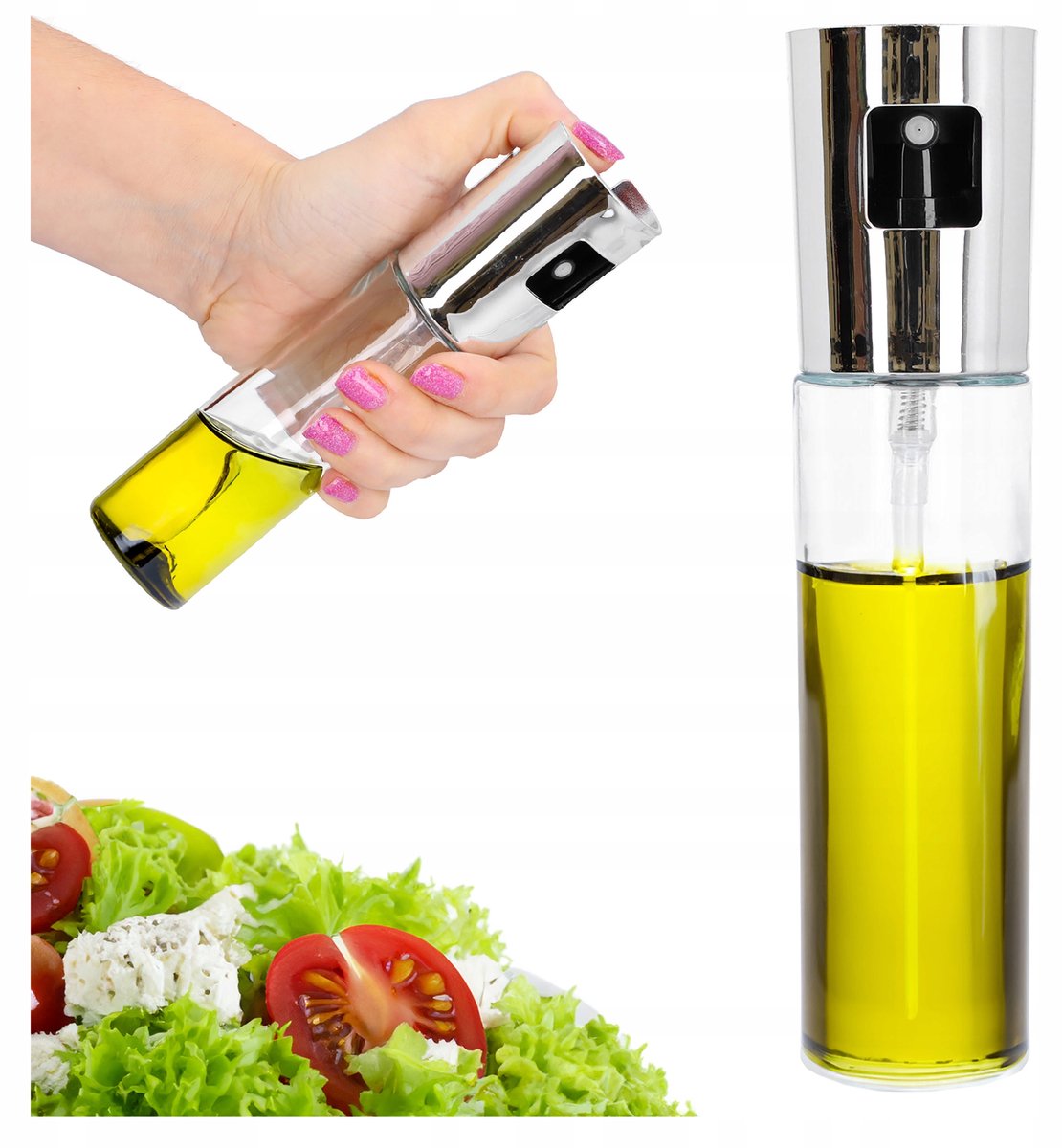 Glazen Olie & Azijn Sprayfles 100ml - Precisie en Stijl