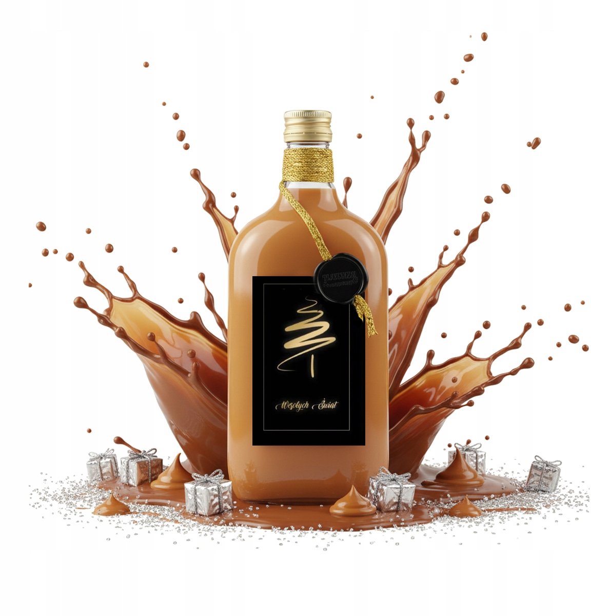 Klassieke Glazen Fles 500ml - Handgeschilderd, Perfect voor Drankjes