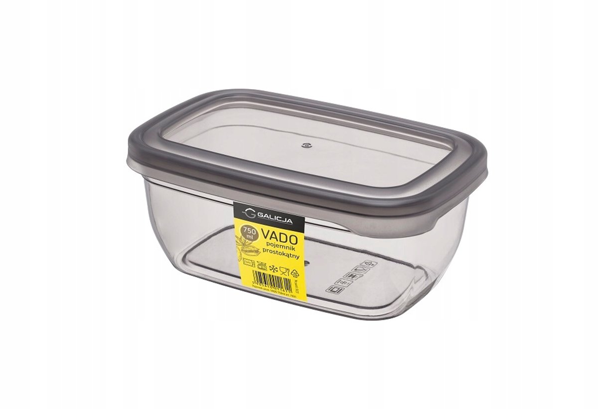 VADO Voedselcontainer 0,75L Rechthoekig - Vaatwasser, Magnetron & Vriezerbestendig
