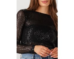 Notre-V Nv-geraldine Tops & T-shirts Dames - Shirt - Zwart - Maat XXL