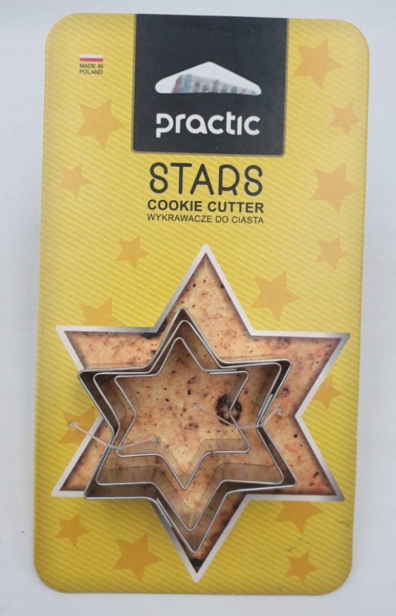 Kerstkoekjes uitstekers sterren set 3 stuks