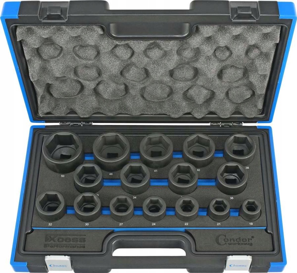 Condor Slagdoppenset 3/4" 19-50 mm 16 Stuks Zeskant
